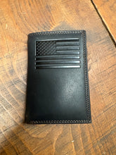 Load image into Gallery viewer, Dark Brown American Flag Trifold Wallet