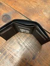 Load image into Gallery viewer, Dark Brown American Flag Trifold Wallet