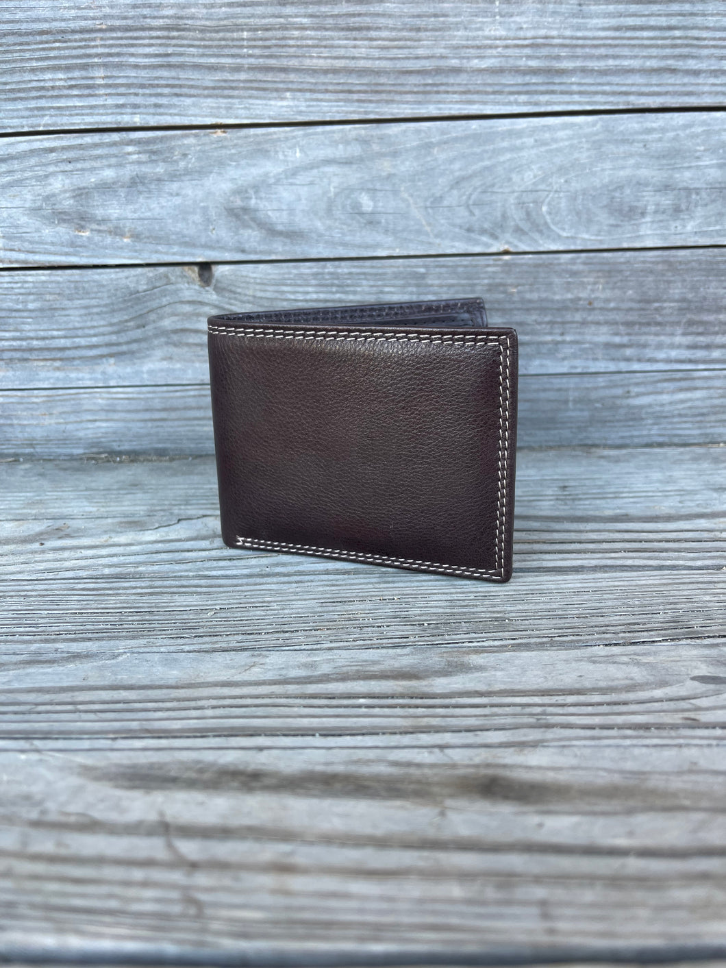 Dark Brown Single Fold Wallet