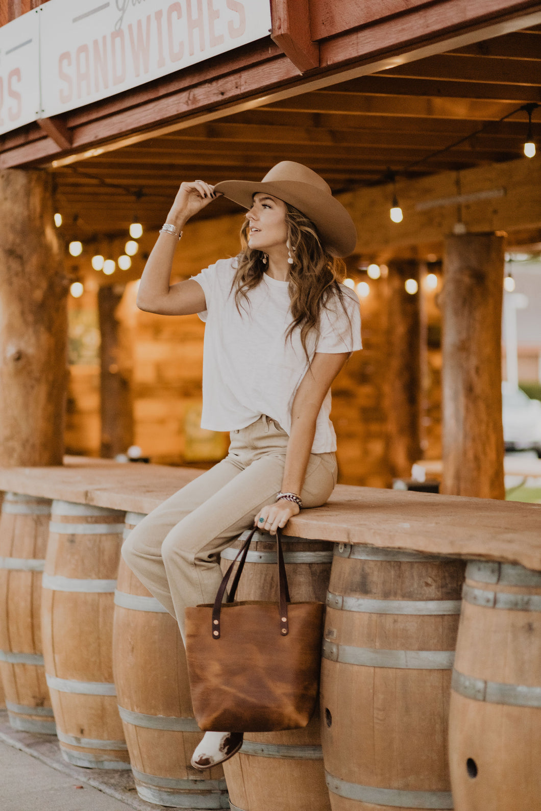 Harper Tote in color Tennessee Whiskey